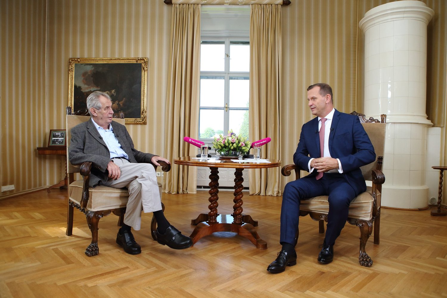 Jaromír Soukup s prezidentem Milošem Zemanem. 