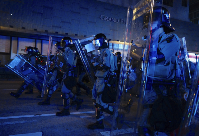 Demonstrace v Hongkongu.