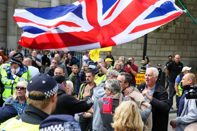 Protest proti brexitu.