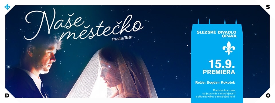 Plakát ke hře Naše městečko.