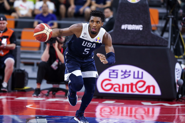 Donovan Mitchell z týmu USA.