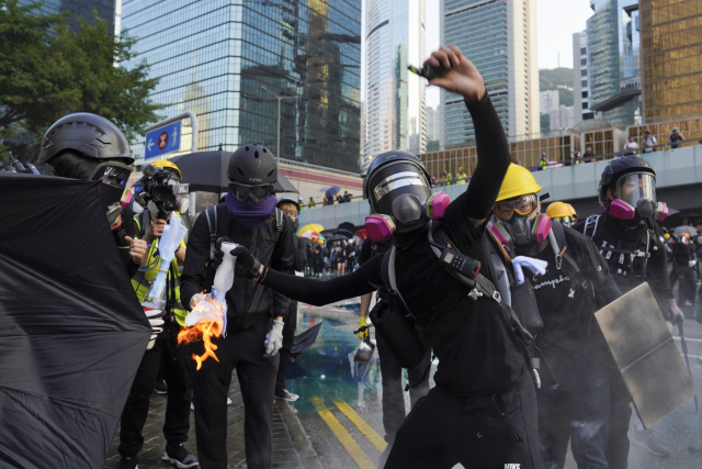 Demonstrace v Hongkongu.