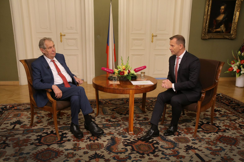 Prezident Miloš Zeman a Jaromír Soukup.