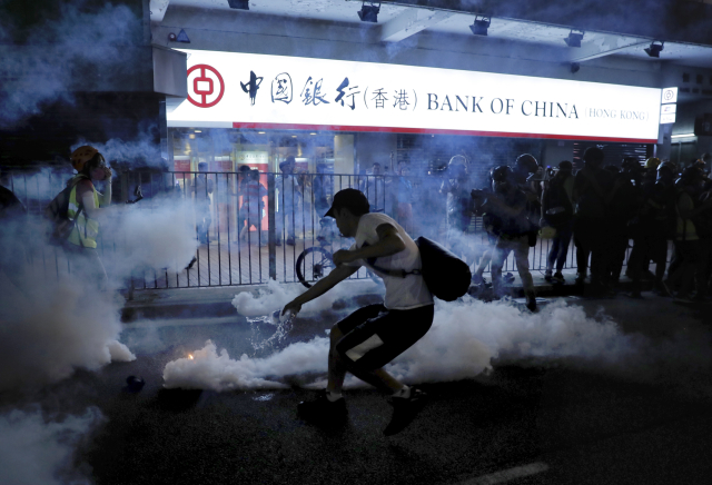 Demonstrace v Hongkongu.