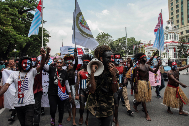 Protesty v provinciích Papua a Západní Papua.