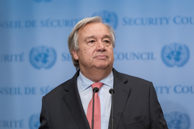 Generální tajemník OSN António Guterres.