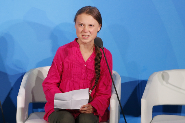 Greta Thunbergová. 