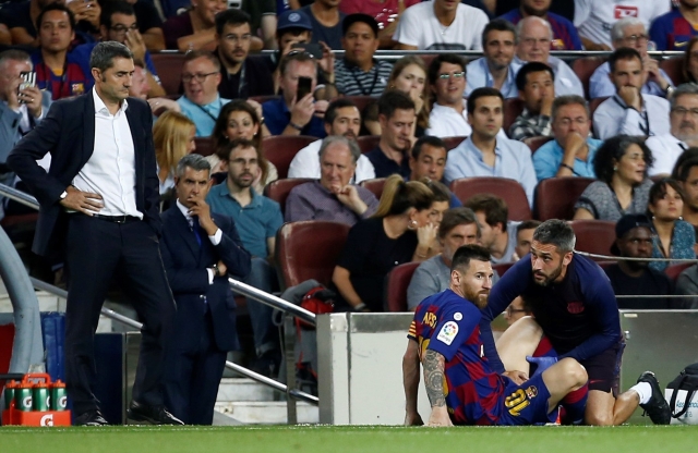 Nejlepší fotbalista světa Lionel Messi (uprostřed).
