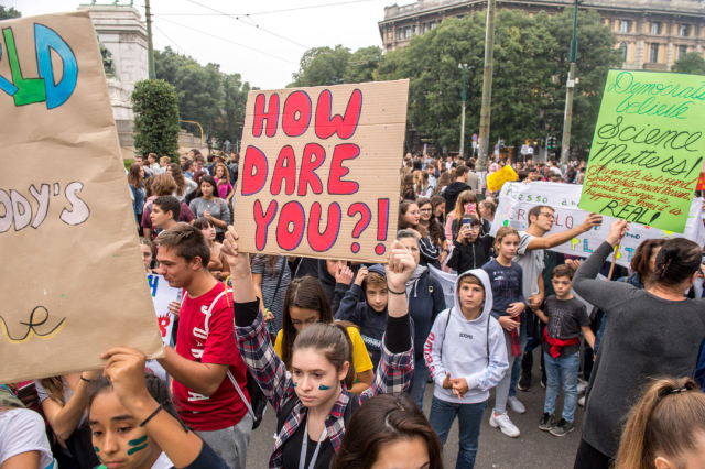 Demonstrace v Itálii.