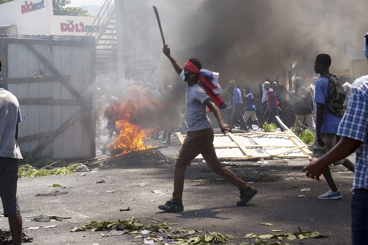 Protesty na Haiti.
