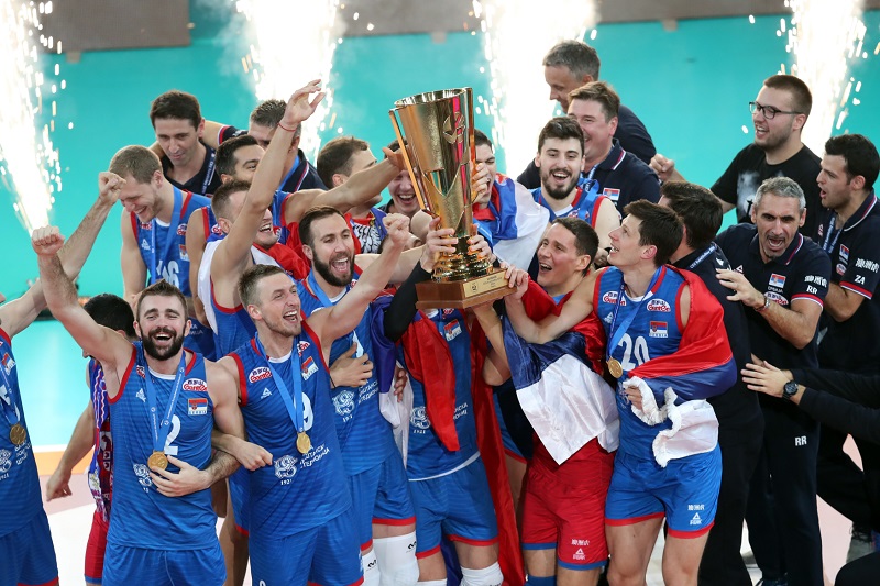 Srbští volejbalisté porazili Slovince a jsou mistry Evropy.