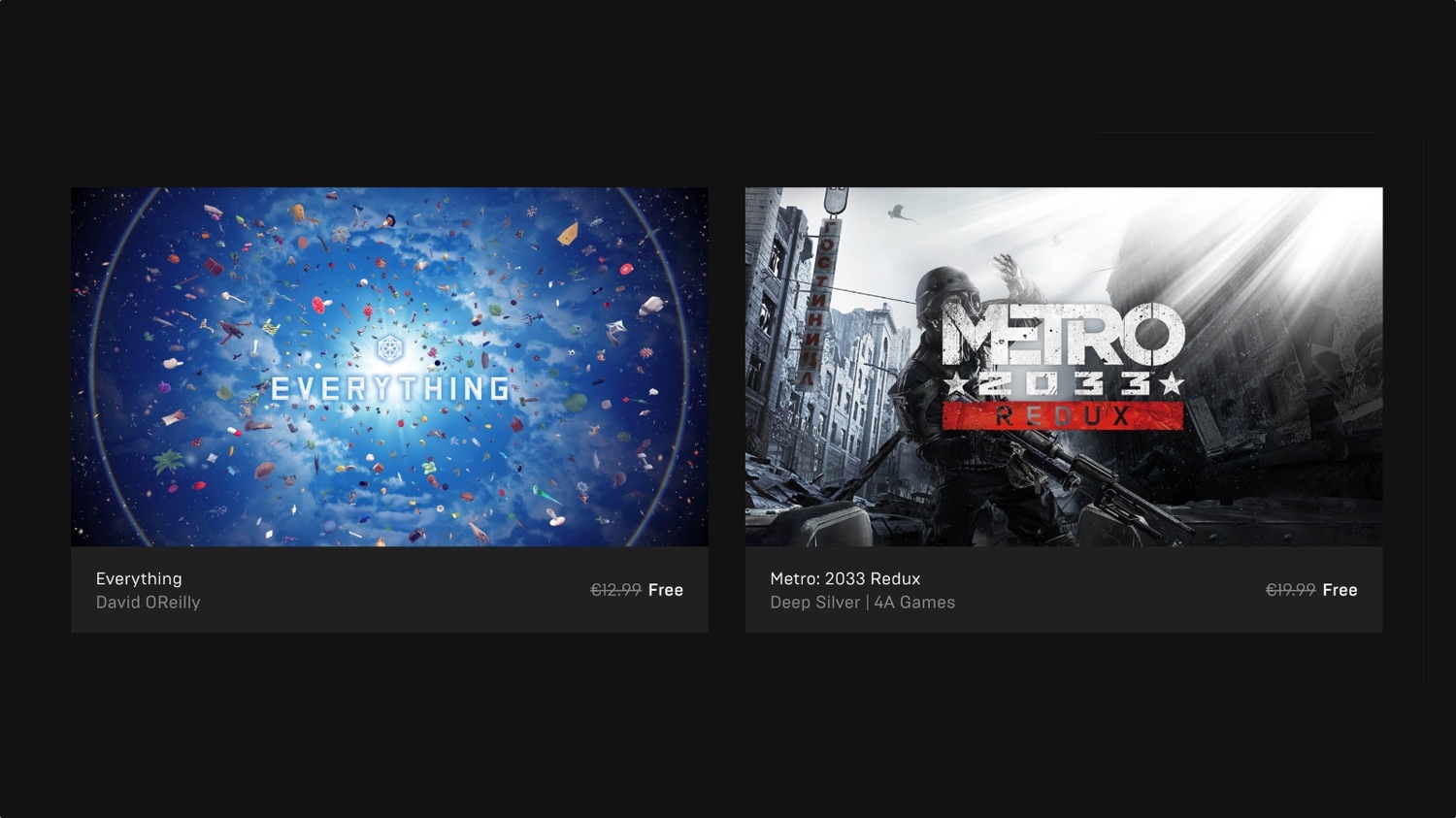 Obchod Epic Games Store dává zdarma Metro 2033 a “simulátor všeho”