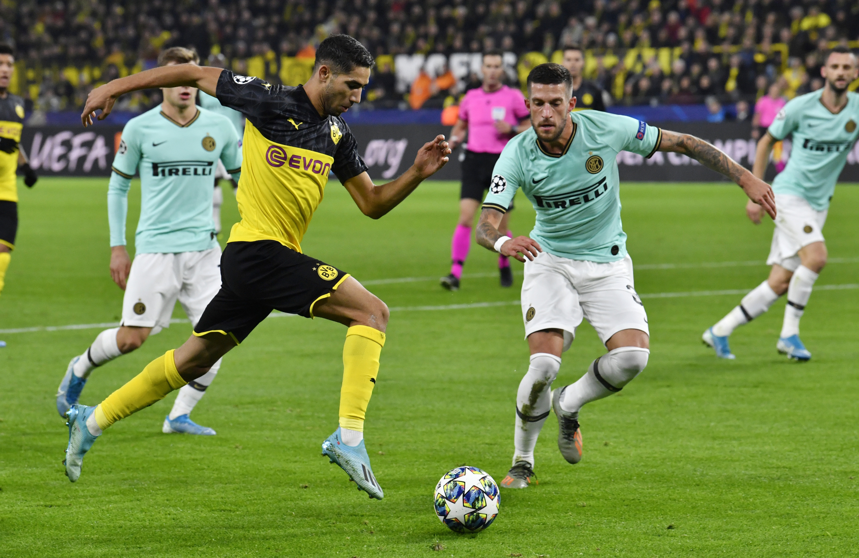 Zápas Dortmund-Inter Milán.