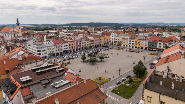 Velké náměstí v Kroměříži. 