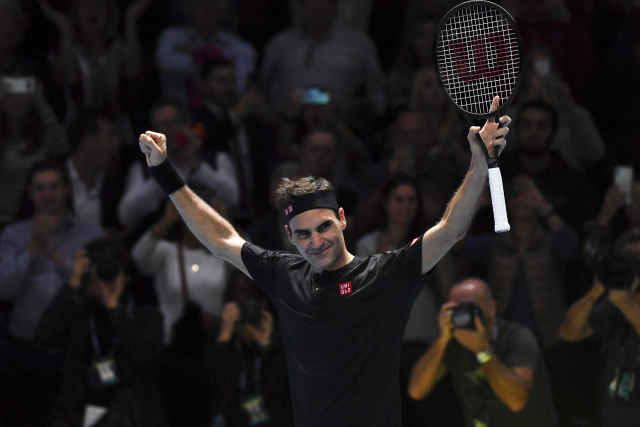 Radost tenisty Rogera Federera.