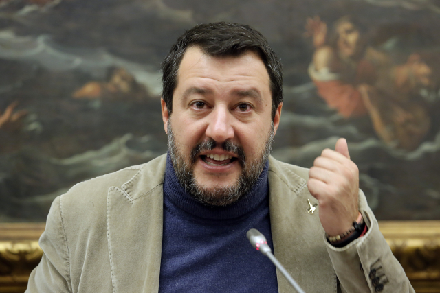 Šéf nacionalistické Ligy Matteo Salvini.