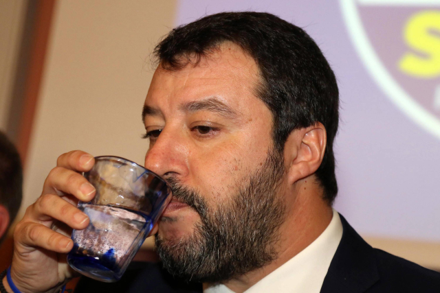 Šéf italské protiimigrační populistické strany Liga Matteo Salvini. 