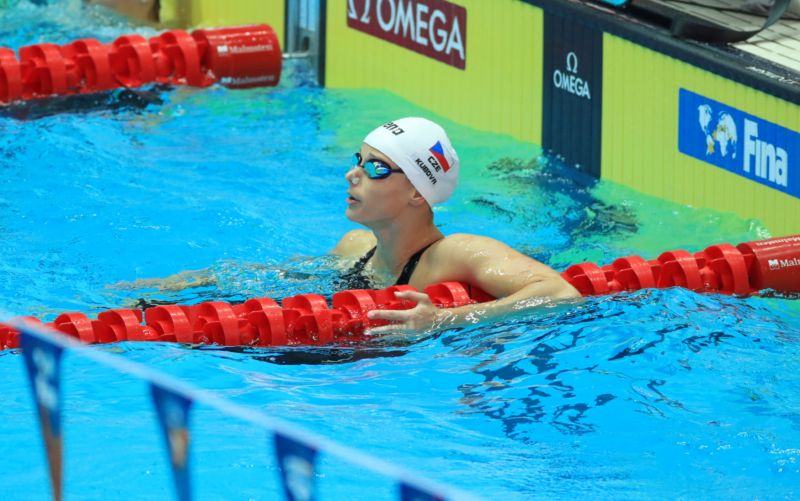 Česká plavkyně Simona Kubová na mistrovství Evropy.