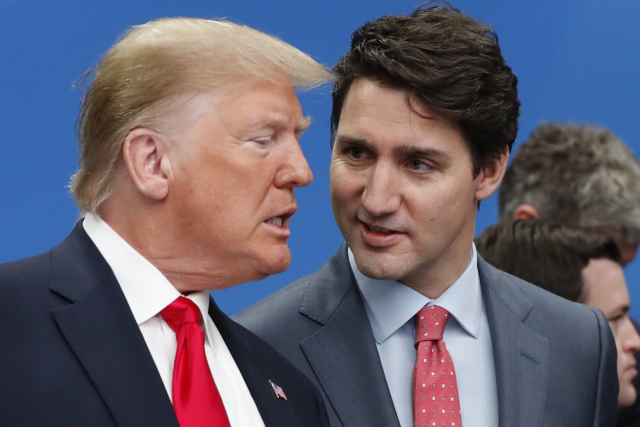 Zleva americký prezident Donald Trump a kanadský premiér Justin Trudeau.