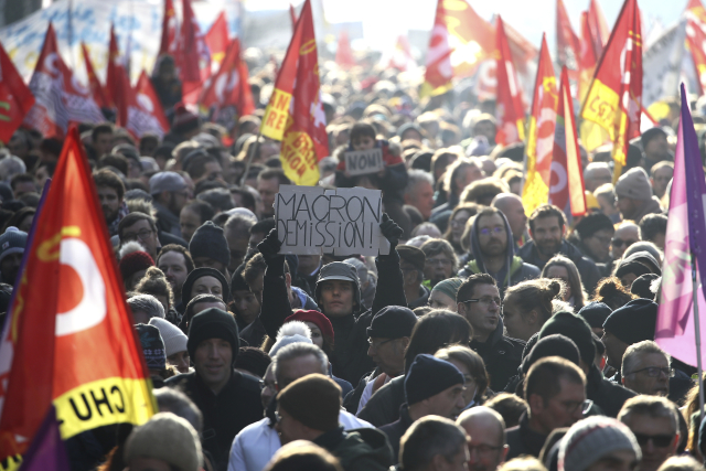 Protesty v Rennes. 