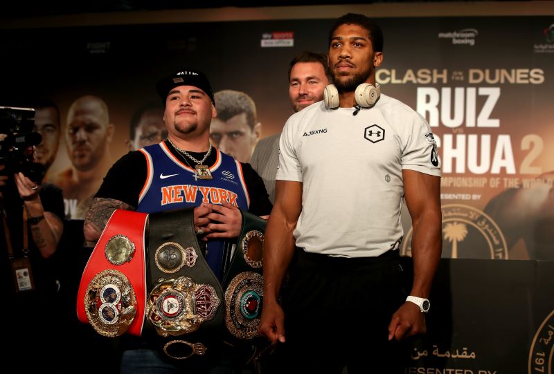 Andy Ruiz a Anthony Joshua před zápasem.