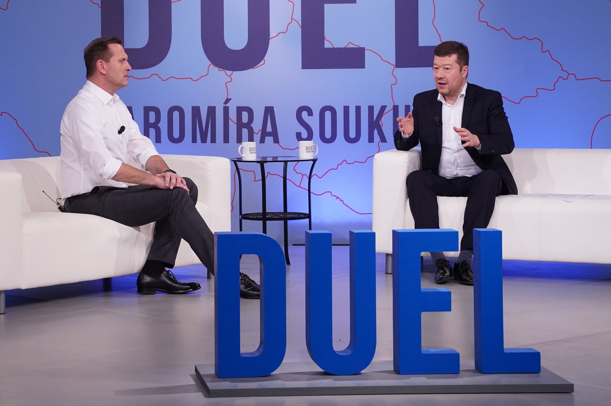 Tomio Okamura v Duelu Jaromíra Soukupa. 