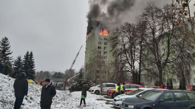 Budova v Prešově, kde explodoval plyn. 