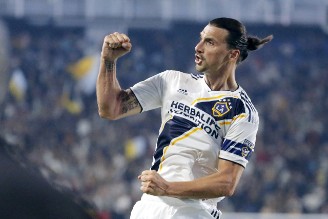 Hvězdný Zlatan Ibrahimovič v dresu LA Galaxy.