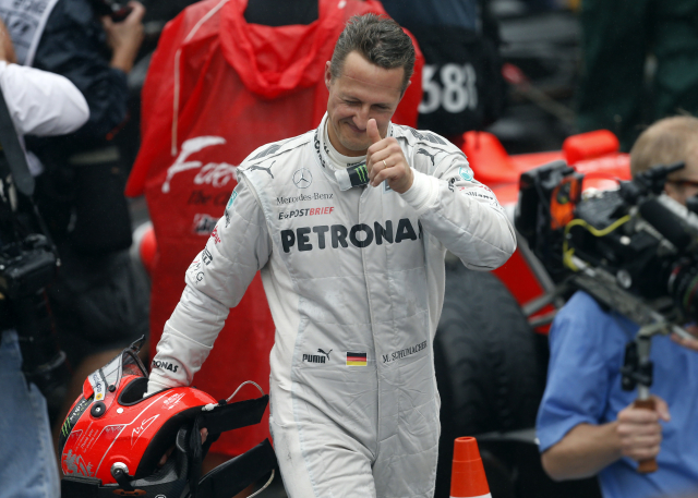 Automobilový závodník Michael Schumacher.