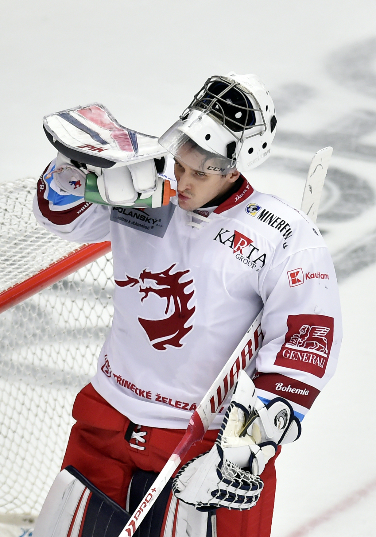 Hokejový brankář Jakub Štěpánek.