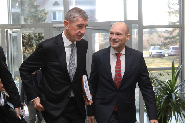 Premiér Andrej Babiš s generálním ředitelem společnosti Liberty Pascal Genest.