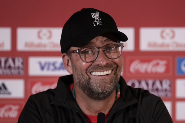 Trenér Liverpoolu Jürgen Klopp v dobré náladě.