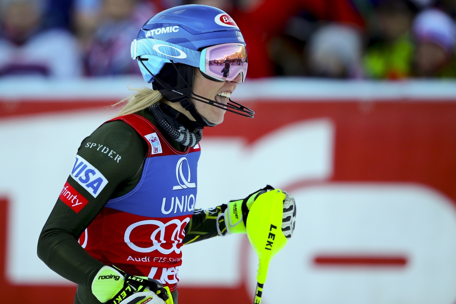 Americká lyžařka Mikaela Shiffrinová.