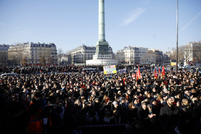 Demonstrace ve Francii. 