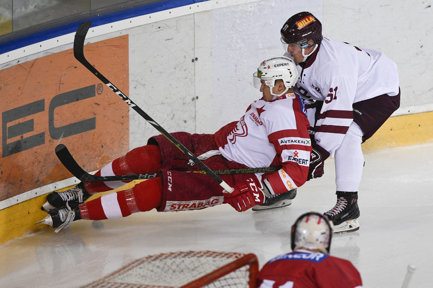 Zprava Marek Kvapil z HC Sparta Praha a Michal Steinocher z HC Slavia Praha