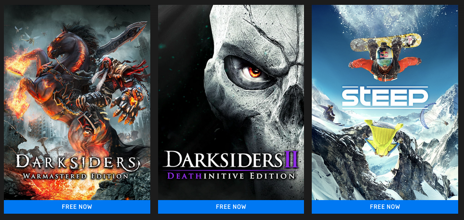 První dva díly bojovky Darksiders a sportovní Steep jsou nyní zdarma