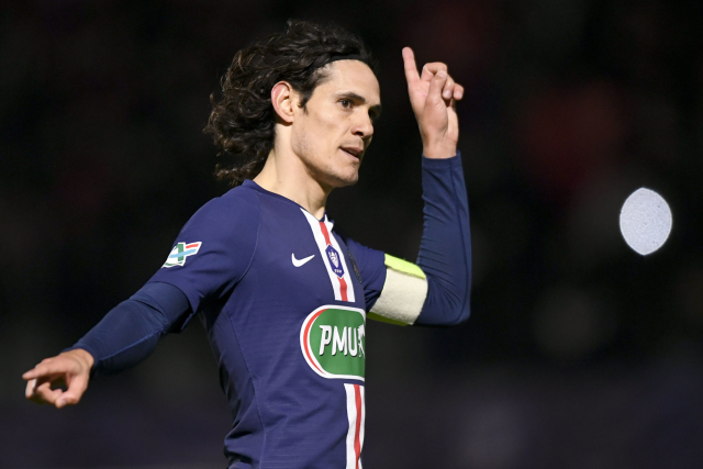 Uruguayský útočník Edinson Cavani.