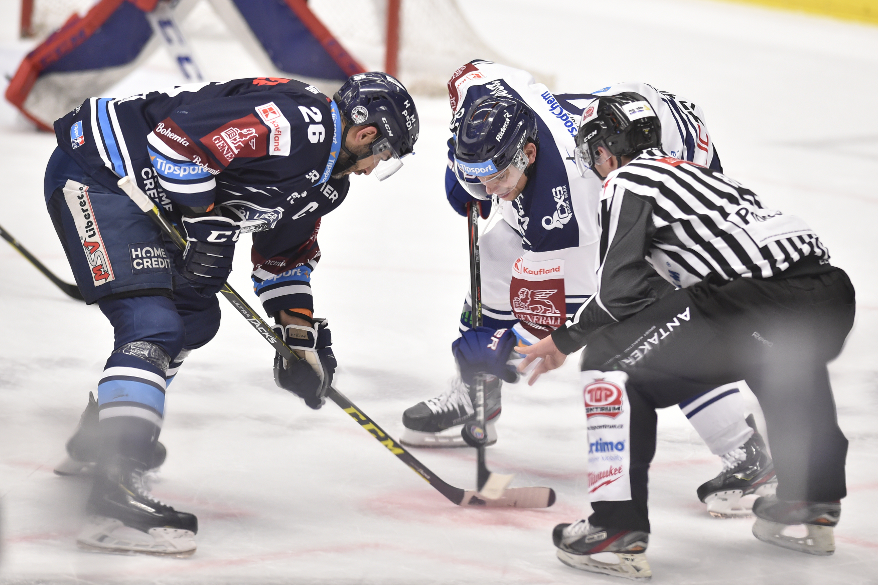 Utkání hokejové extraligy Vítkovice - Liberec.
