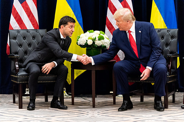 Donald Trump a Volodymyr Zelenskyj při setkání v září 2019.