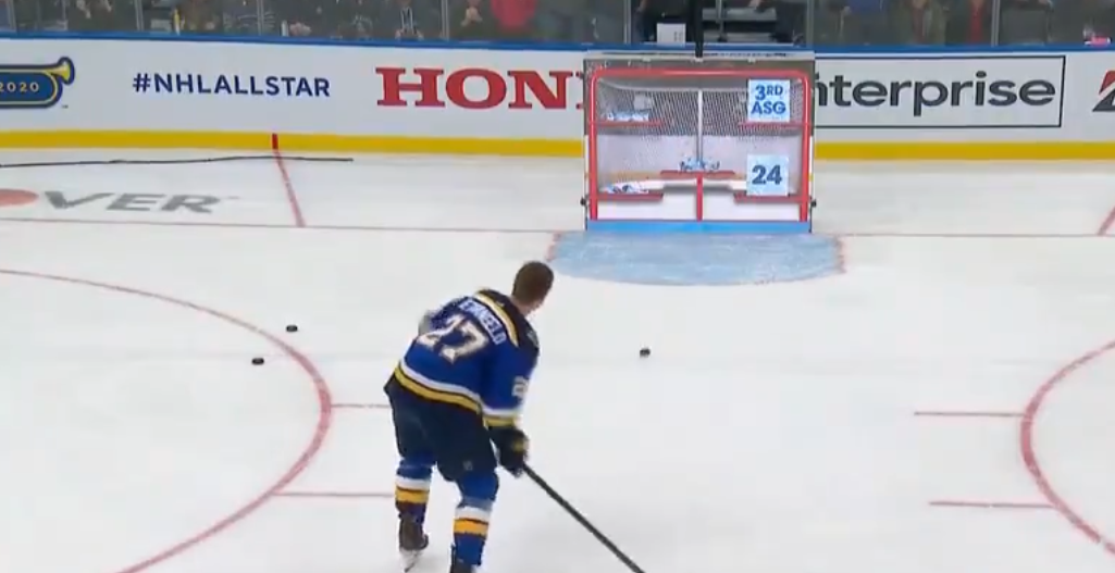 Alex Pietrangelo během svých pokusů.