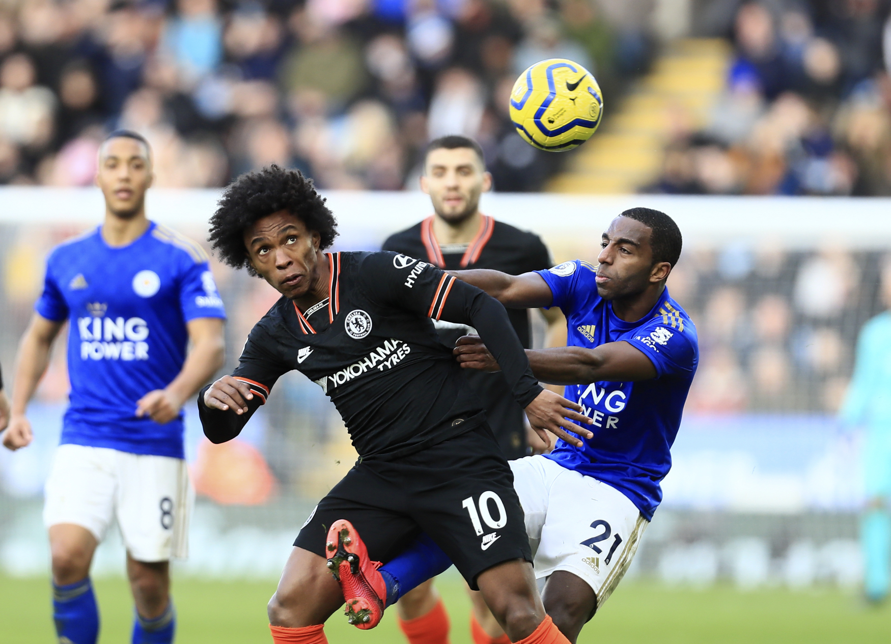 Utkání anglické ligy mezi Chelsea a Leicesterem.