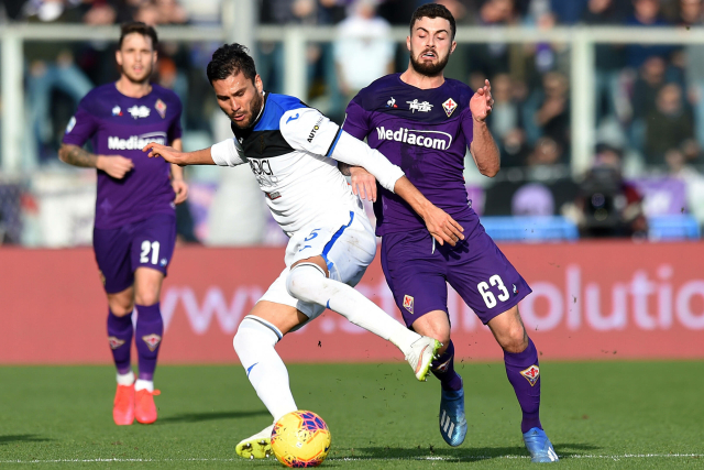 Fotografie z utkání mezi Fiorentinou a Atalanatou.