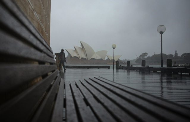 Déšť v Sydney.