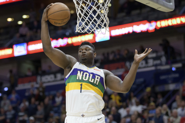 Zion Williamson v dresu New Orleans.