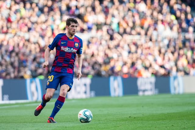 Střelec gólu Barcy Sergi Roberto.