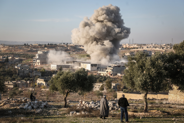 Výbuch v syrském městě v provincii Idlib.