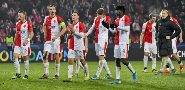 Fotbalisté pražské Slavie. 