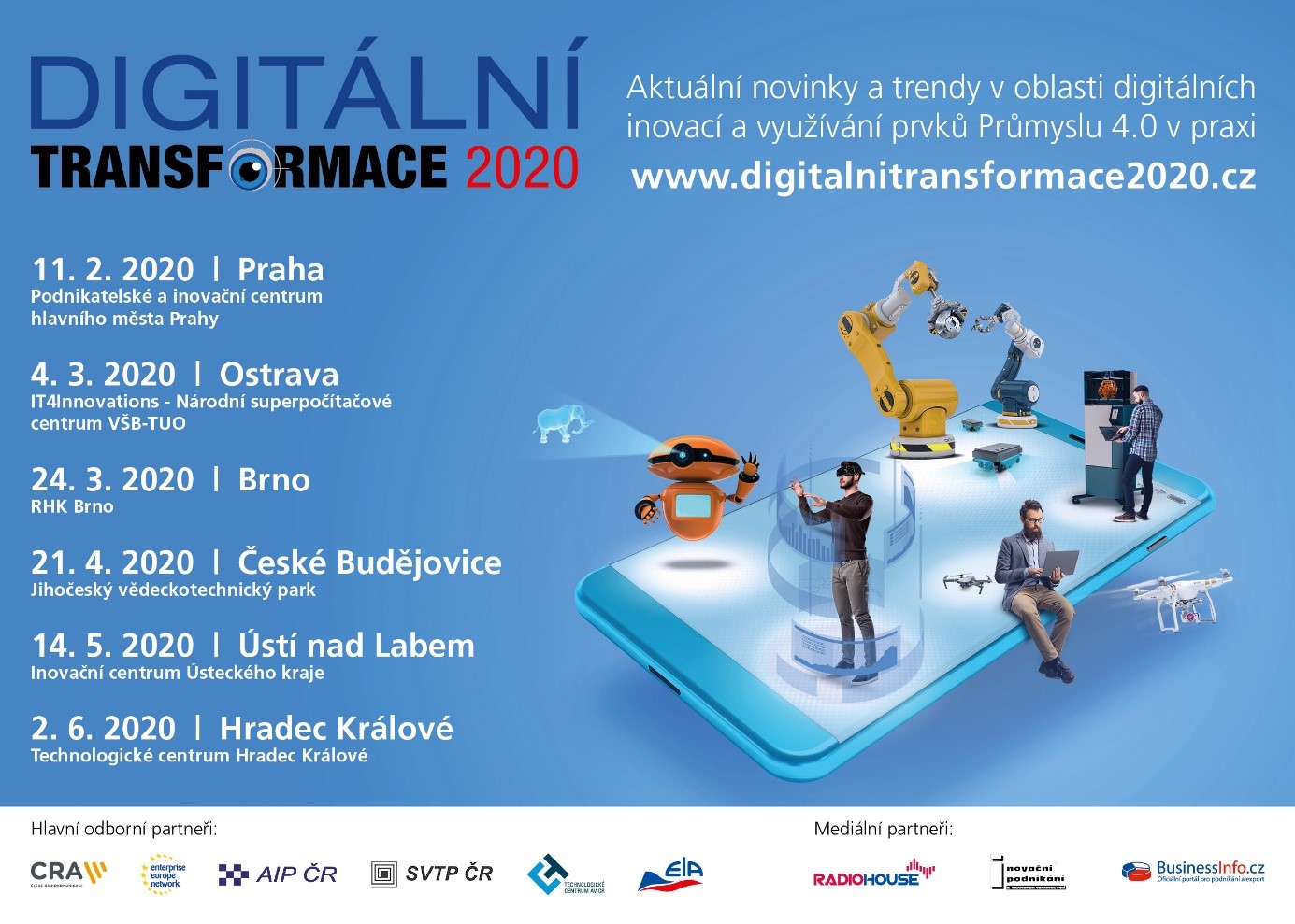 Vizuál akce Digitální transformace 2020.