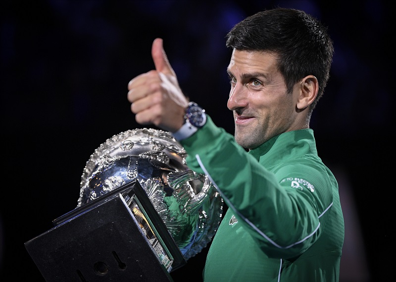 Srbská tenisová jednička Novak Djokovič. 