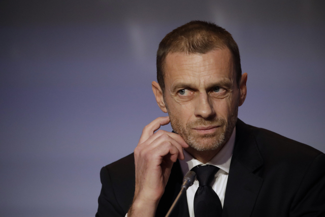Předseda evropské fotbalové unie UEFA Aleksander Čeferin.